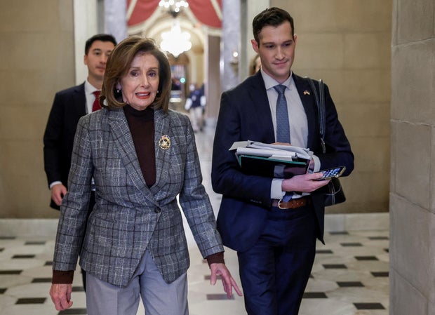 U.S. House Speaker Nancy Pelosi (D-CA) leaves the House floor on Capitol Hill