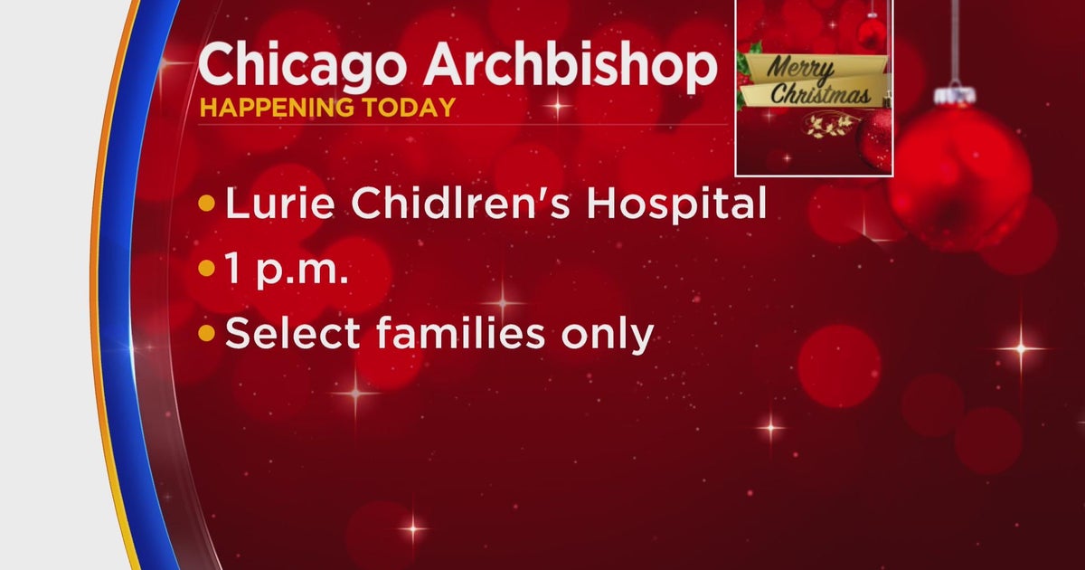 Cardinal Blase Cupich to visit Lurie children's Hospital CBS Chicago