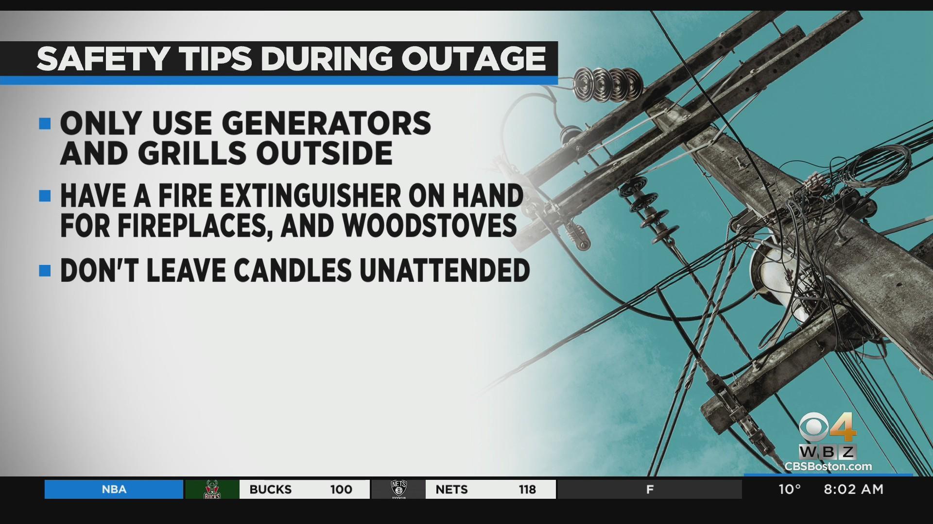 Massachusetts Emergency Management Agency (MEMA) - Power Outage Safety Tips  Strong winds today may cause tree damage and scattered power outages. Ways  You Can Prepare Now: •Keep your cell phone, laptop and