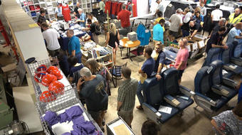 Holiday shopping at Delta surplus sale 