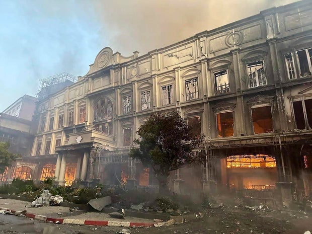 CORRECTION Cambodia Hotel Fire 