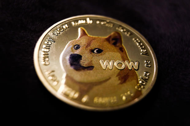 Representation of Dogecoin cryptocurrency 