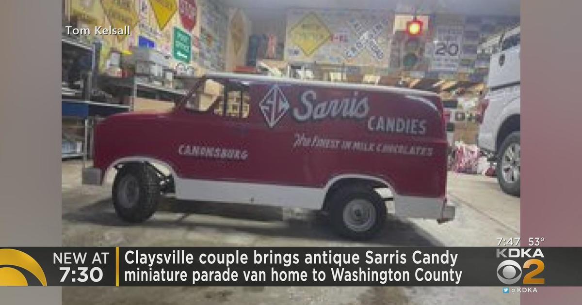 Claysville couple brings antique Sarris Candy miniature parade van home from North Carolina