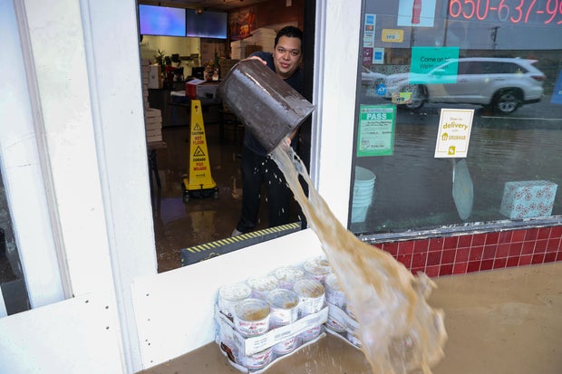 A rainstorm caused a flash flood in San Carlos, California, December 31, 2022. 