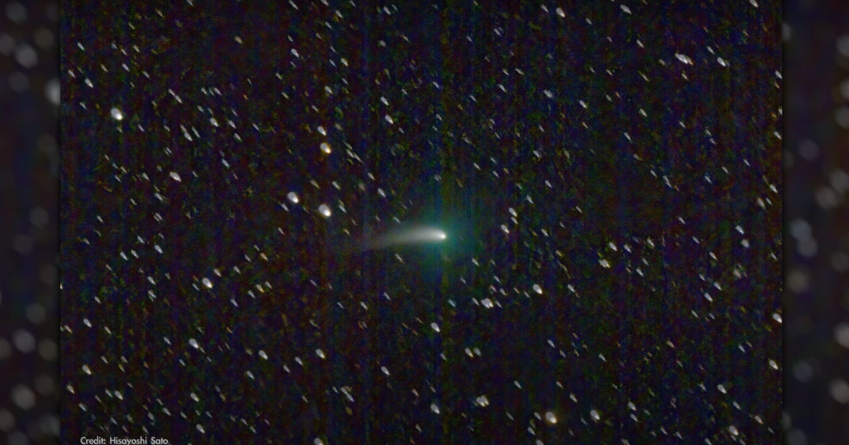 A rare bright green comet is visible from Earth as it makes its likely