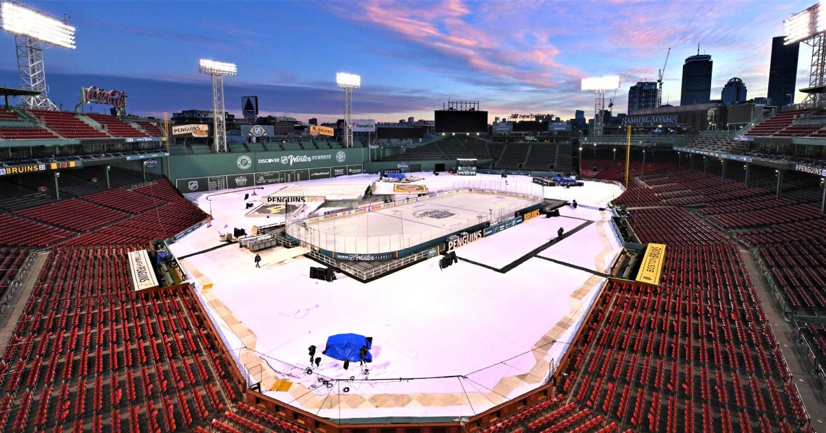Watch unbelievable drone footage of Fenway Park's setup for Winter