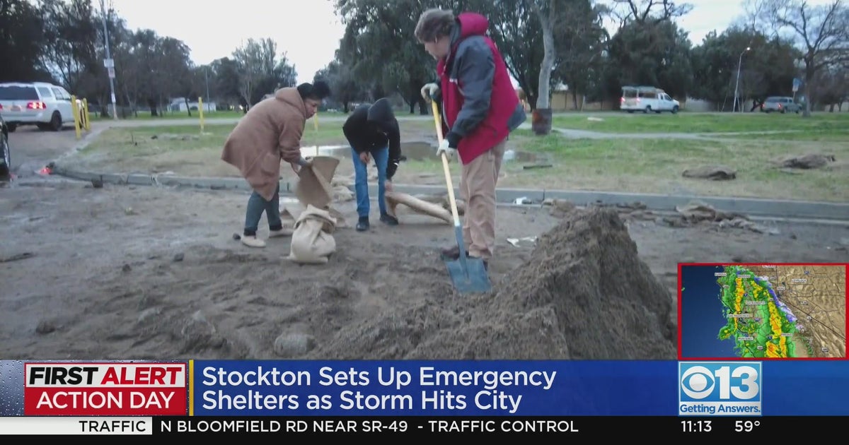 Stockton sets up emergency shelter as storm hits city