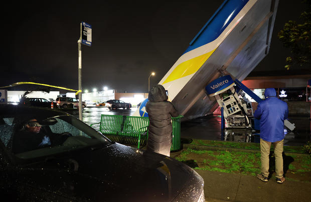 California is hit by a massive storm that brings floods and powerful winds. 