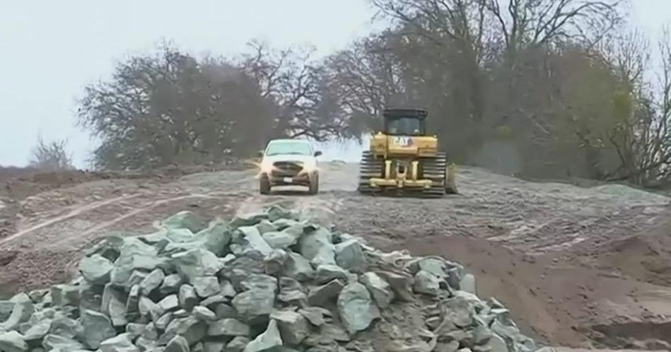Workers complete repairs on levee in Sacramento County
