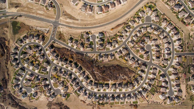 Aerial View of Suburbs, Castle Rock, Colorado 