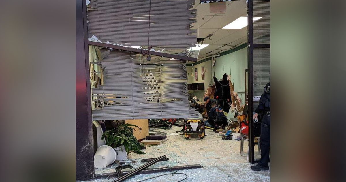 Several people injured after a car crashed into a Tracy business