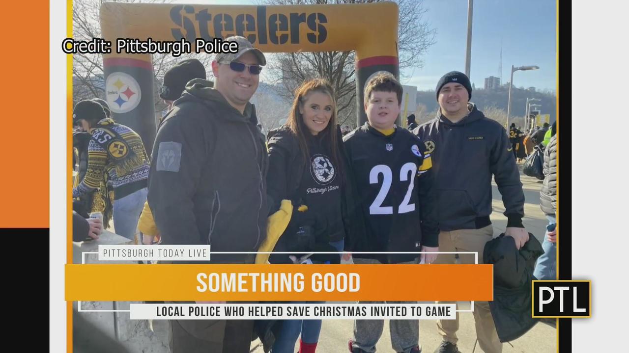 Boy gets to watch Steelers game wearing signed jersey after burglar steals Christmas presents