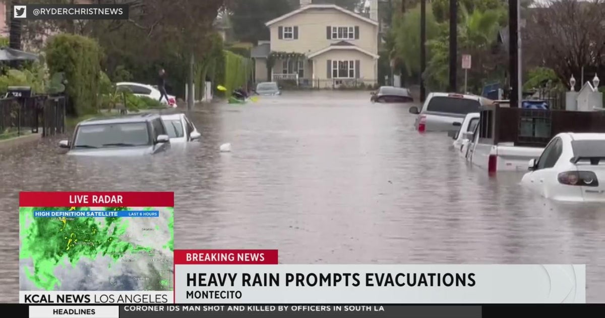 Heavy rains prompt evacuations in Montecito CBS Los Angeles