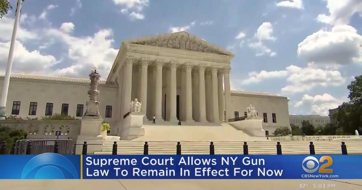 Supreme Court New Yorks Gun Law Can Remain In Effect For Now Cbs New York 2486