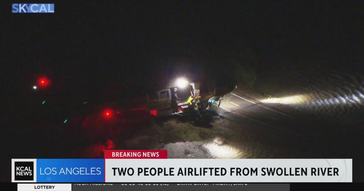Two people airlifted out of river in Rio Hondo CBS Los Angeles