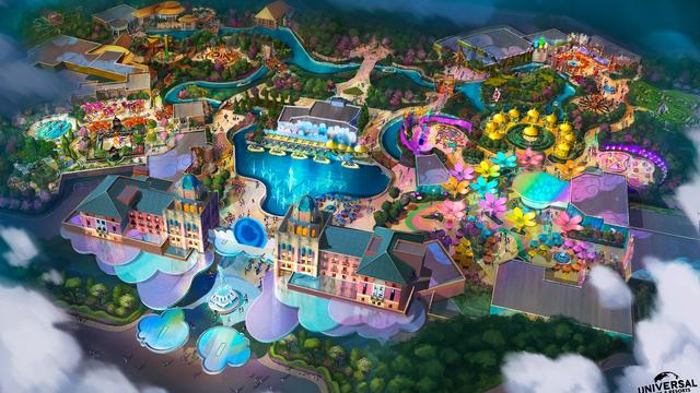 Conceptual rendering for new Universal theme park 