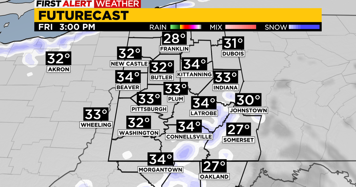 Pittsburgh Weather: Weekend begins with snow showers - CBS Pittsburgh