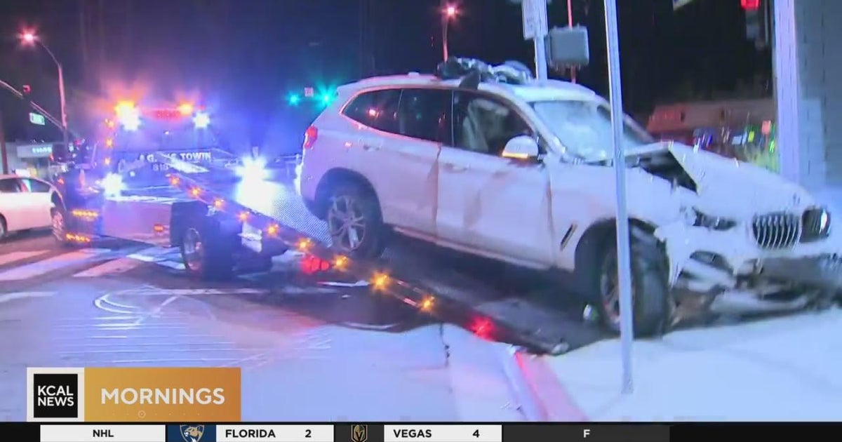 Catalytic converters found inside car after crash in Glendale CBS Los Angeles