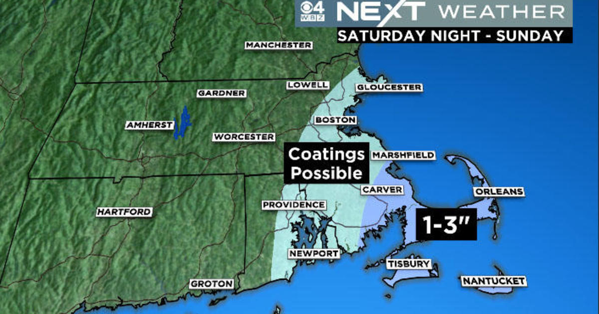 Accumulating snow possible in southeastern Massachusetts Sunday