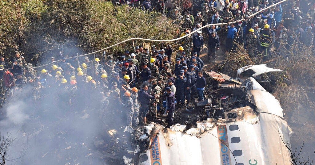 Plane crashes in central Nepal, 68 dead