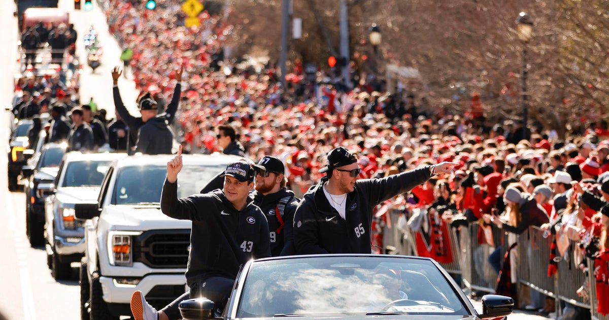 A football player and member of the University of Georgia team is killed in a crash after a championship celebration