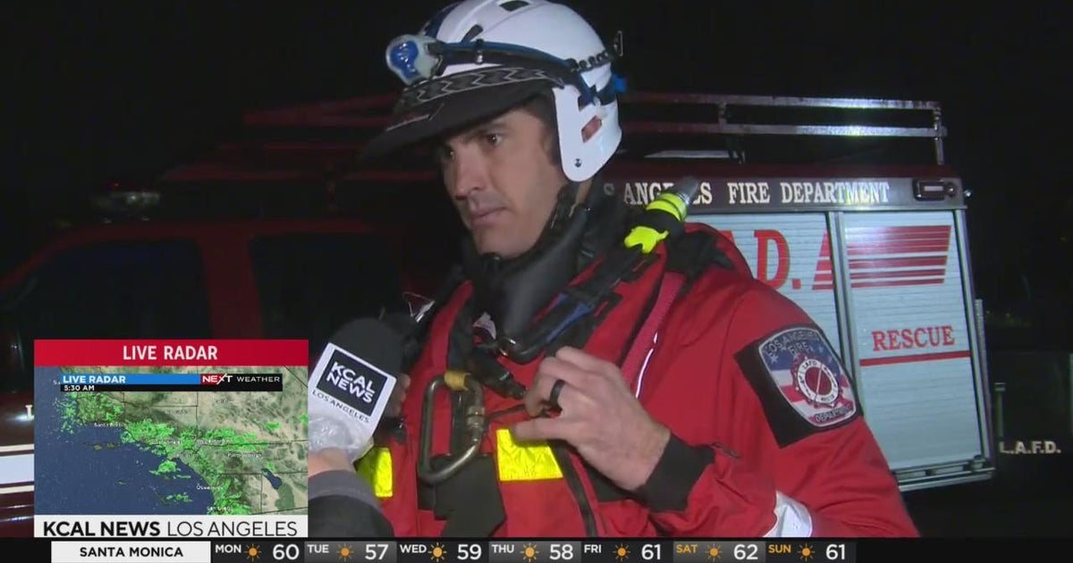 Rescue teams remain on high alert through Monday rain - CBS Los Angeles