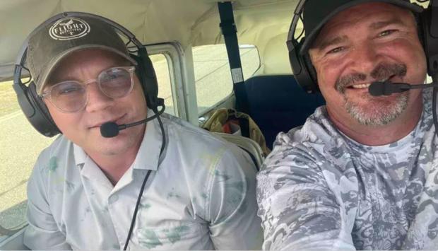 Engine failure forced pilots Chad Rodgers and Charles Wood to ditch a small plane into Lake Mead in October, and they survived virtually unscathed. 