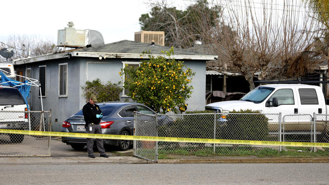 Six people, including a 6-month old baby, her teenage mother and an elderly woman, were killed Monday in a Central Valley farming community in what the local sheriff said was likely a targeted attack by a drug cartel. 