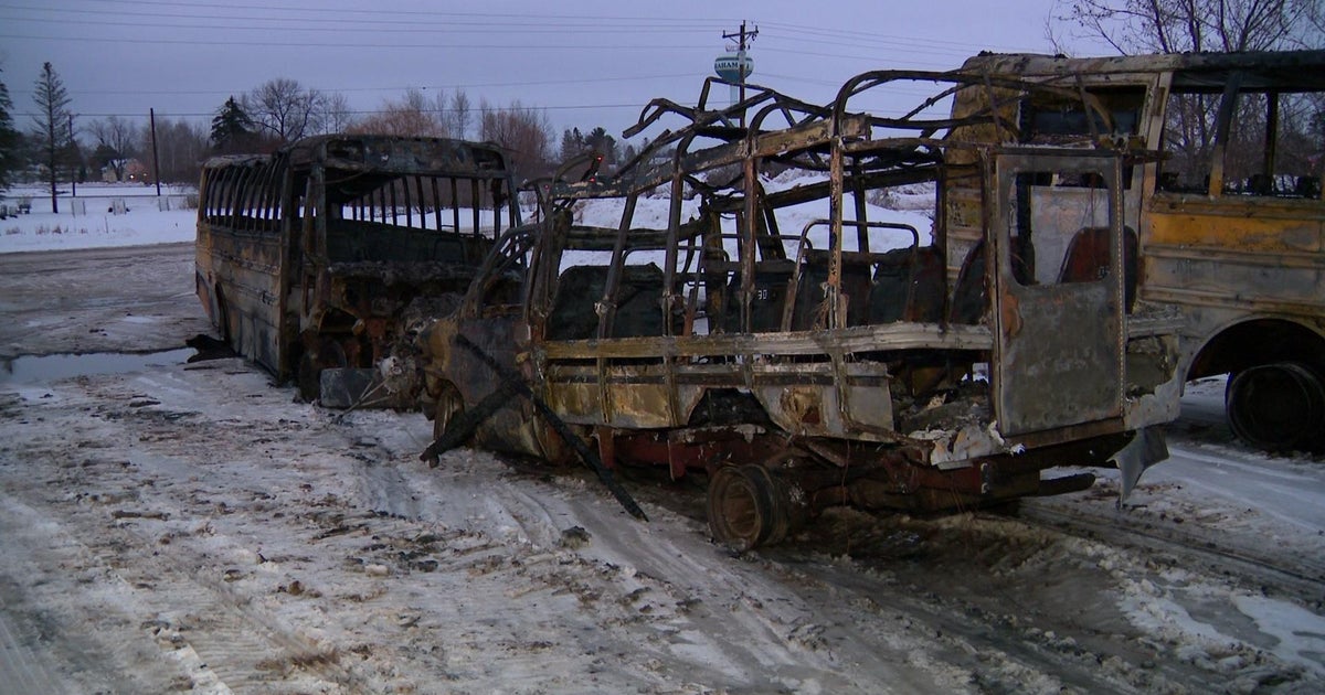 School buses, garage destroyed by fire in Braham CBS Minnesota