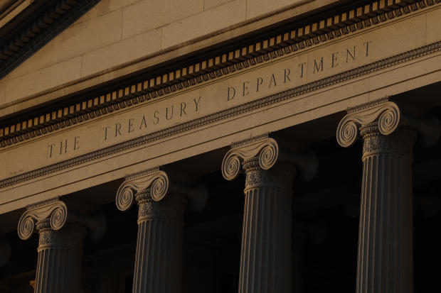 The Treasury Department is seen on Jan. 18, 2023, in Washington, D.C. 