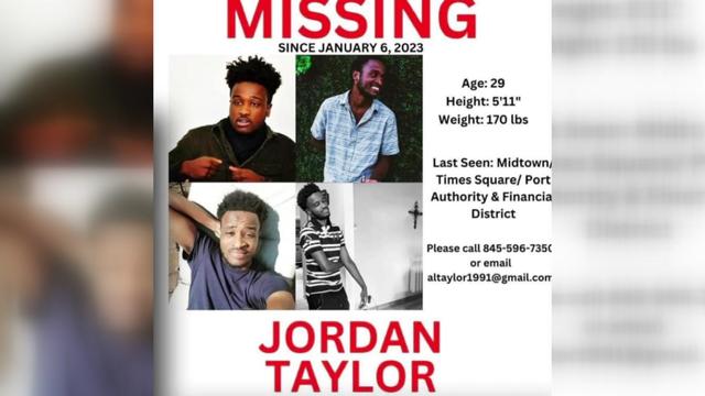 A missing persons poster for Jordan Taylor. 