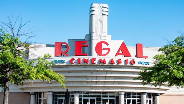 Front entrance to Regal Cinemas 16 