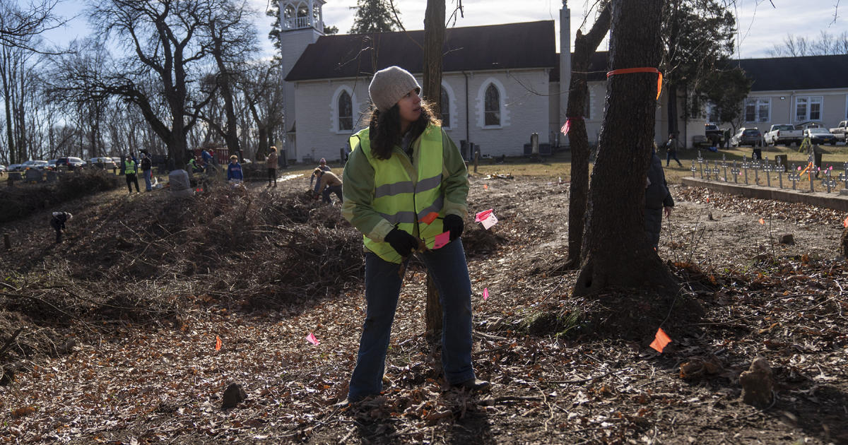 Forgotten cemetery gets cleanup as centuries-old Maryland church reckons with its history of slavery