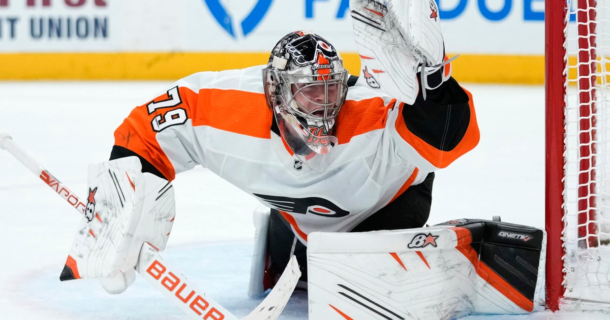 Carter Hart makes 30 saves as Flyers defeat Red Wings 2-1 - CBS ...