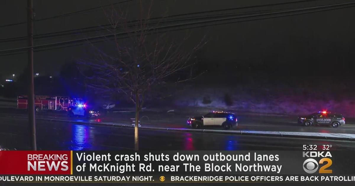 Violent crash shuts down part of McKnight Road CBS Pittsburgh