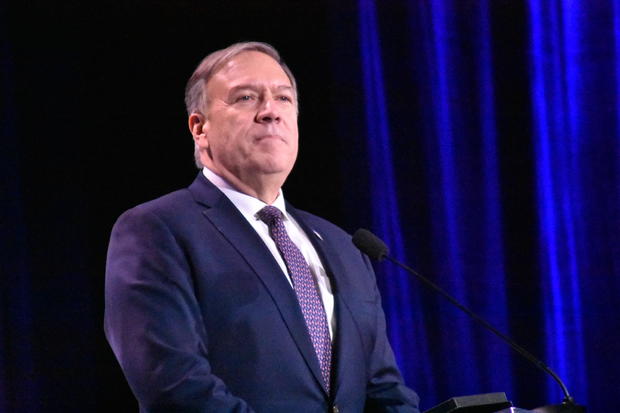 Former Secretary of State Mike Pompeo delivers remarks during the Republican Jewish Coalition Annual Meeting in Las Vegas, Nevada, on Nov. 18, 2022. 