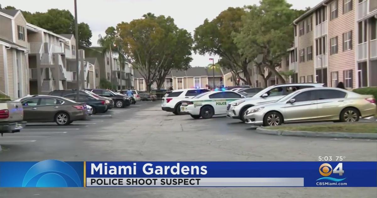 Miami-Dade Police Officer Involved In A Shooting In Miami Gardens - CBS ...