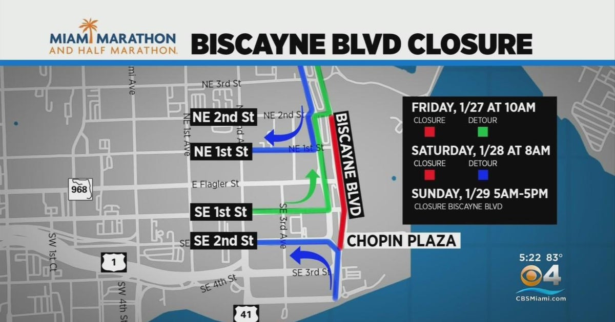 2023 Miami Marathon this weekend, drivers advised of road closures