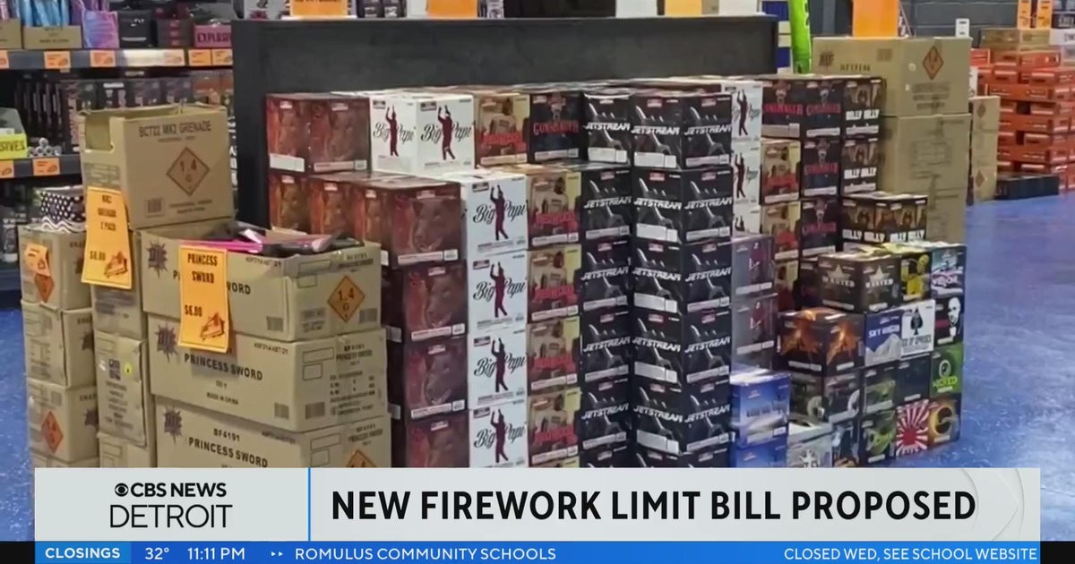 New firework limit bill proposed in Michigan CBS Detroit