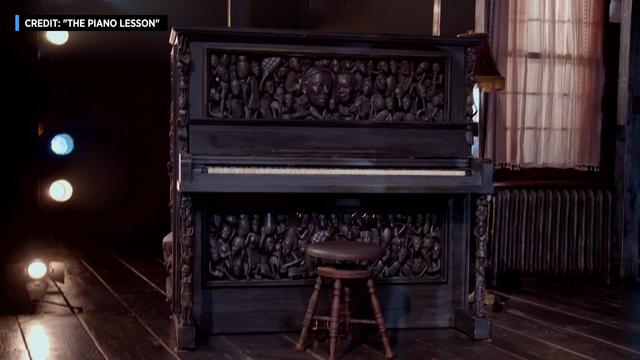 The piano from the 2022 Broadway revival of "The Piano Lesson." 