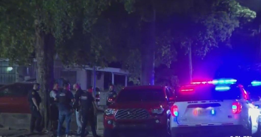 Two people detained after hour-long search - CBS Miami