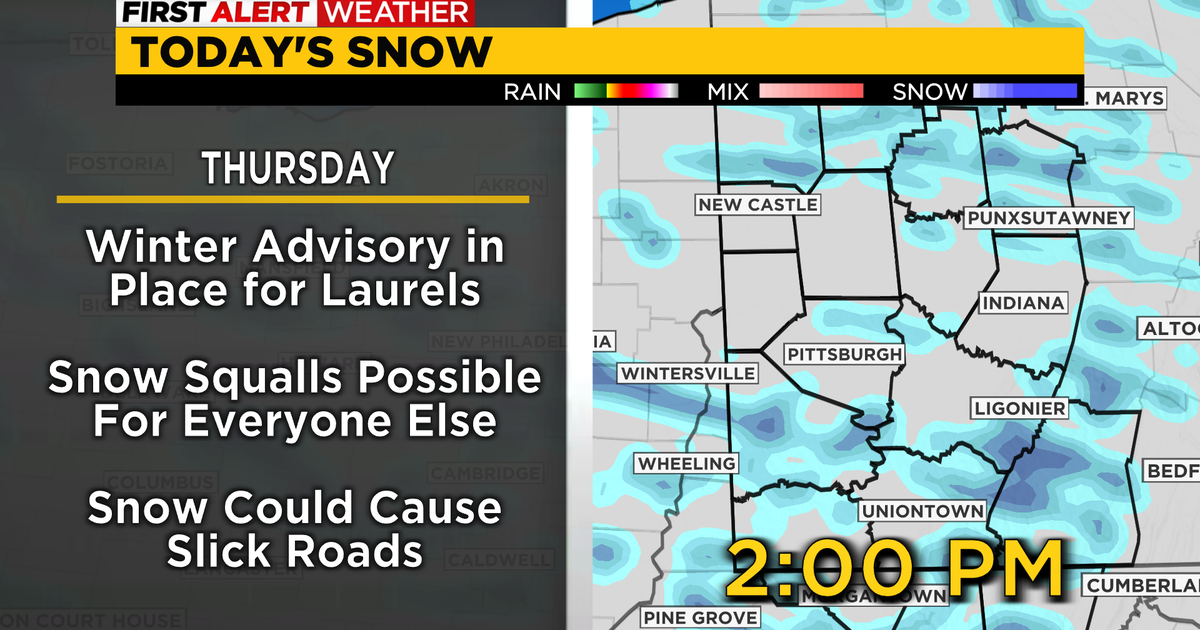 Pittsburgh Weather: Light snow starts the day on Thursday - CBS Pittsburgh