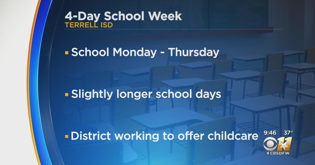 Terrell ISD moving to a 4-day school week - CBS Texas