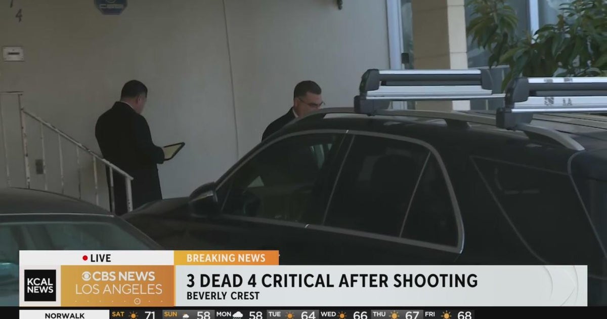 Beverly Crest shooting; 3 victims were inside a car when shot - CBS Los ...