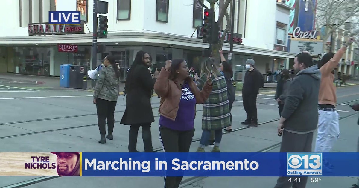 March for Tyre Nichols moves through downtown Sacramento