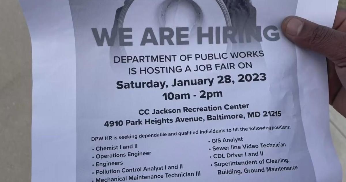 Baltimore DPW is hiring, hosts career fair Saturday CBS Baltimore