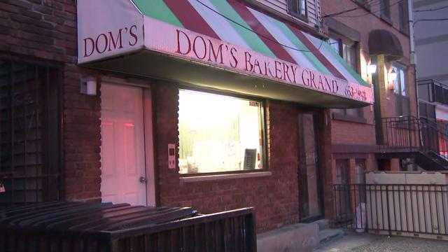 The exterior of Dom's Bakery Grand. 