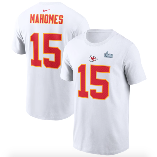 Patrick Mahomes Kansas City Chiefs Nike Super Bowl LVII T-Shirt 