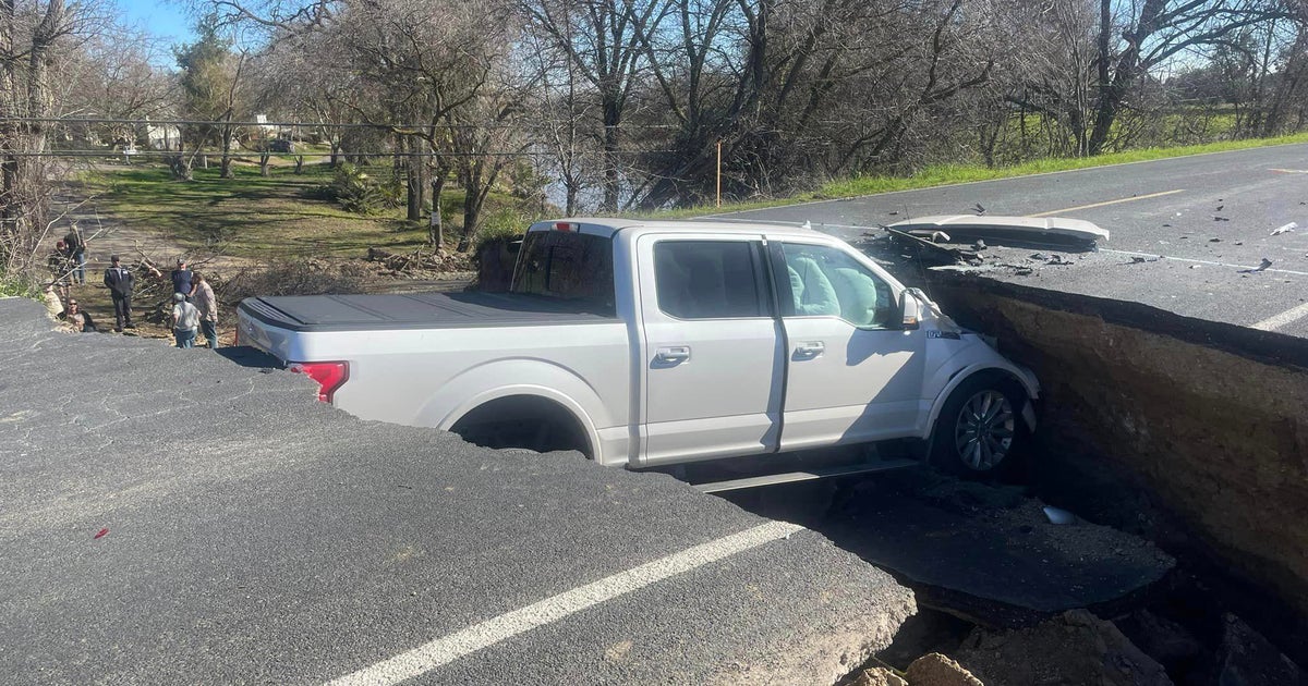 San Joaquin County sinkhole swallows third vehicle after driver ignores road closed sign