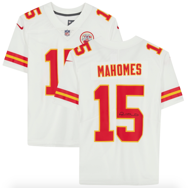 Autographed Kansas City Chiefs Patrick Mahomes Fanatics Authentic White Nike Limited Jersey 